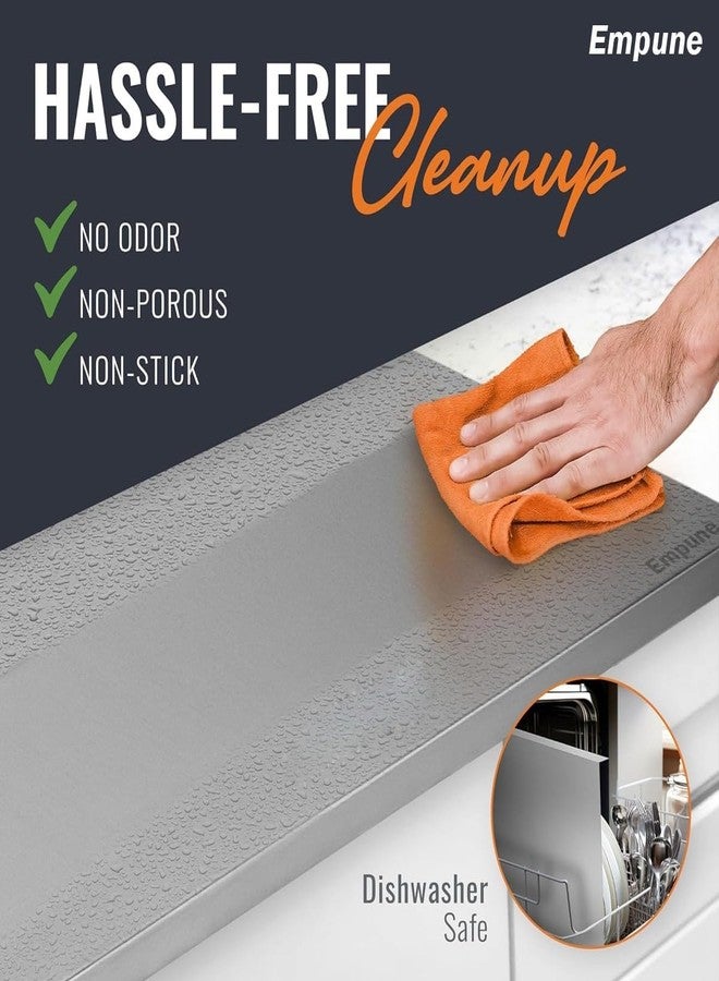 Empune 304 Stainless Steel Chopping Board with Lip for Kitchen| Free Rollin Pin | Reversible | for Cutting Vegetables, Meat,Fish,Fruits | Cutting Board | 2XL | 80 X 50 cm - Image 4